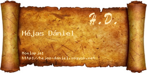 Héjas Dániel névjegykártya